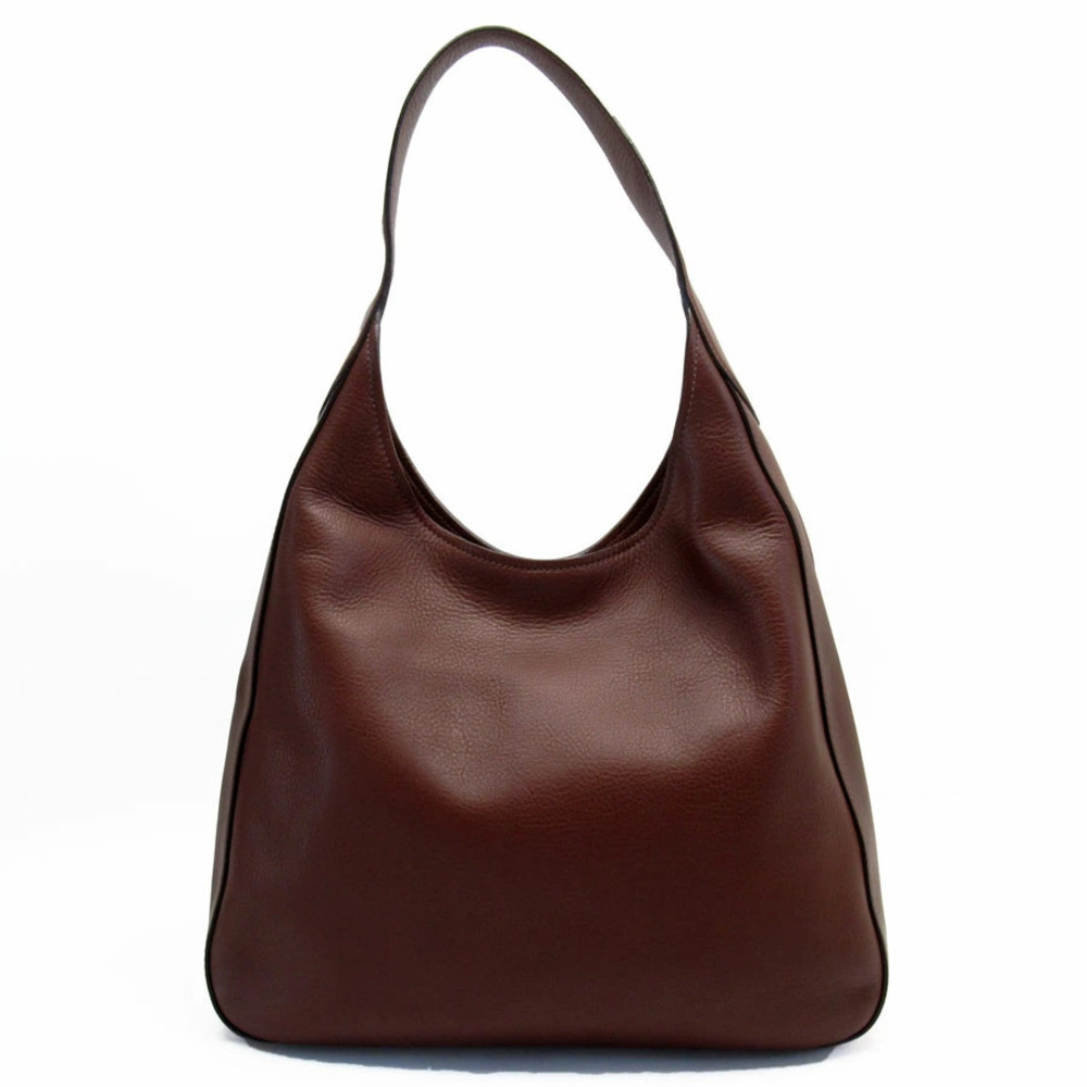 Prada Vitello Corsica hobo bag brown leather